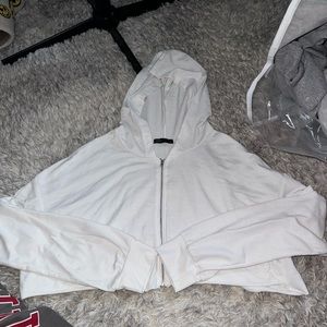 Lightweight white cropped jacket